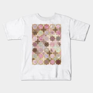 Neapolitan Geometric Tile Pattern Kids T-Shirt